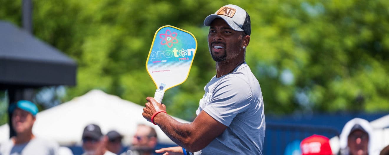 Donald Young Jr. competing in professional pickleball