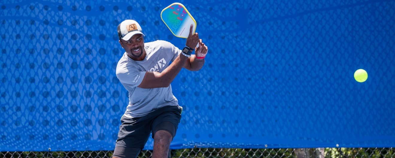 Donald Young Jr. on the pickleball court